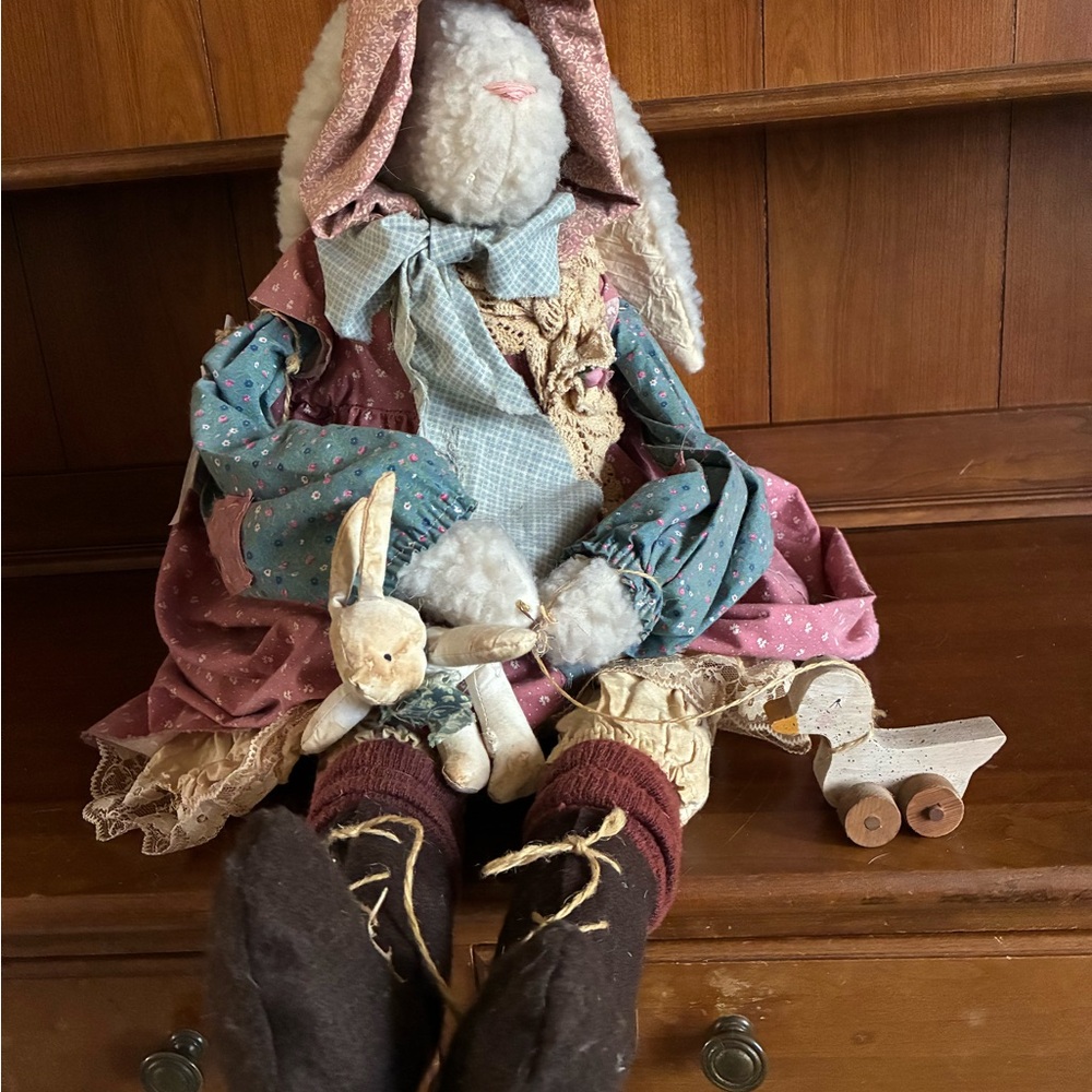 VINTAGE ATTIC BABIES Handcrafted Hunnie Bunnie Doll